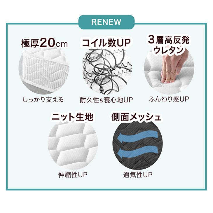 タンスのゲン 25日正午〜+3% マットレス ダブル ボンネルコイル