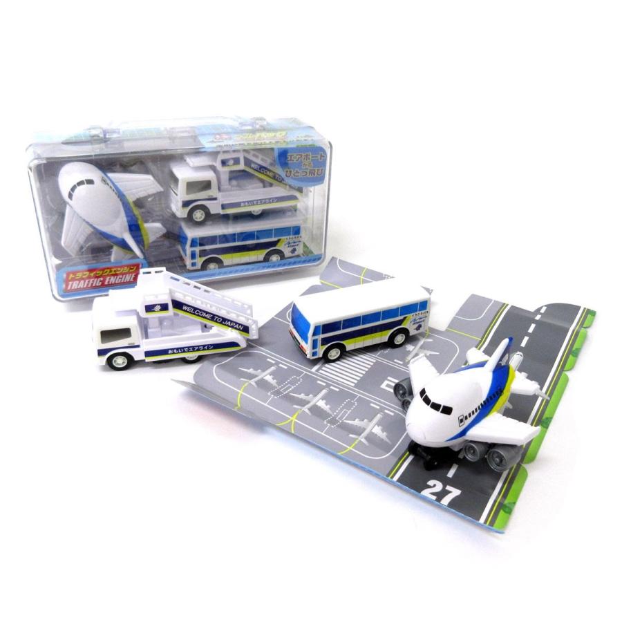 プルバック ミニカー トラフィックエンジン エアポート 3pcsセット