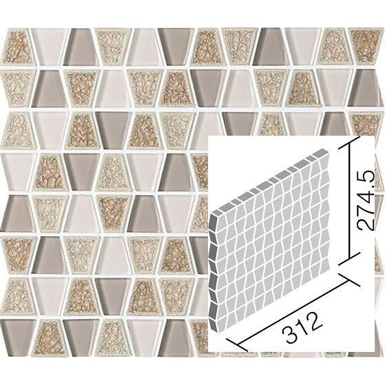 LIXIL（リクシル） ミックスモザイク コロリート 台形状平ネット張り