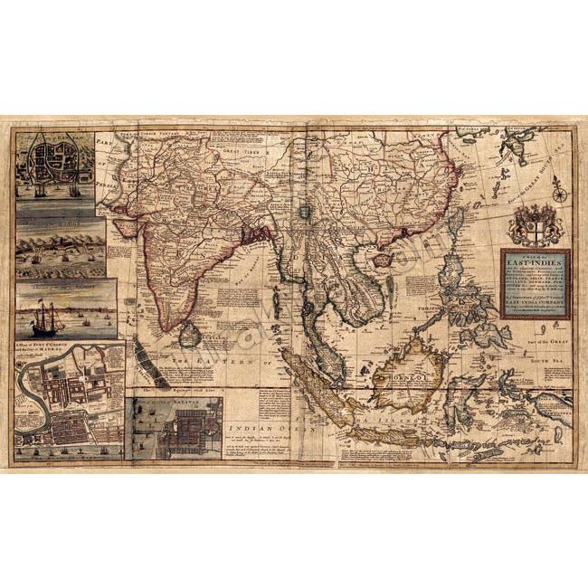 地図 アンティーク地図 古地図 世界地図 (18世紀)アンティーク地図