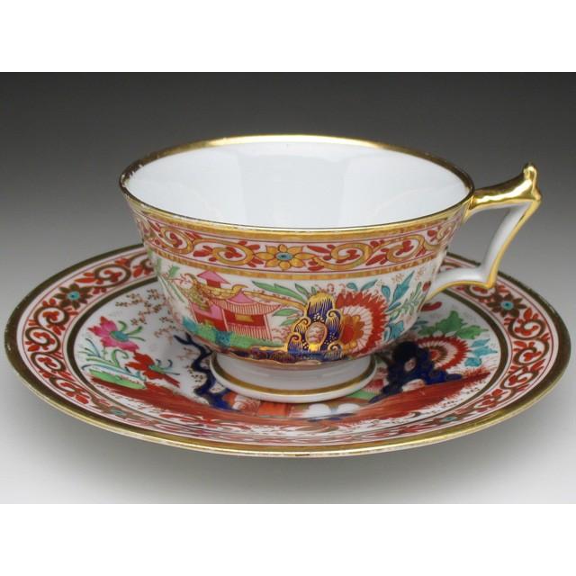 ROYAL WORCESTER ウースター 金彩東洋人物風景絵 カップ＆ソーサー