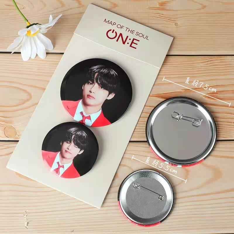 送料無料 BTSグッズ 缶バッジ 2個セット BTS 防弾少年団 缶バッチ 韓流
