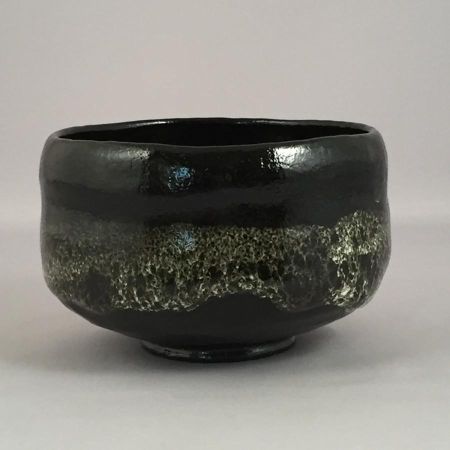 三代 佐々木昭楽作 銘「荒磯」 のんこう写 黒楽茶碗 茶道具 : ますや雲