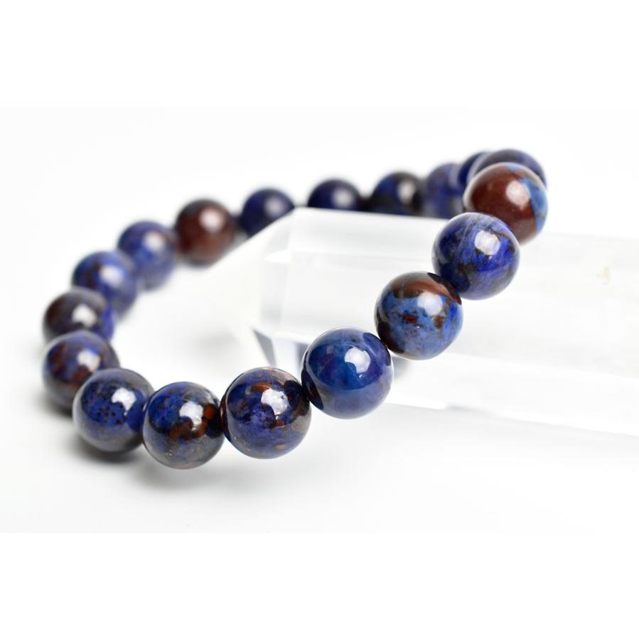 ブルースギライト (リヒテライト共生) ブレスレット【約10.5mm×18珠