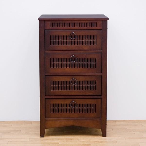 サカベ バンブーチェスト 4段 たんす 天然木製 アジアン リビング収納