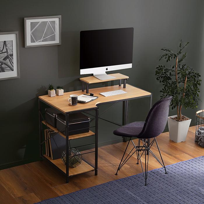 ホームテイスト（HOME taste） パスコンデスク PCデスク 机 卓上棚付き