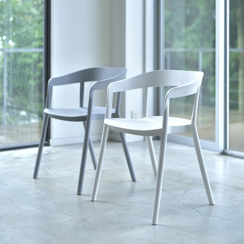 東谷 ダイニングチェア ガーデンチェア 椅子 グレー ホワイト 白