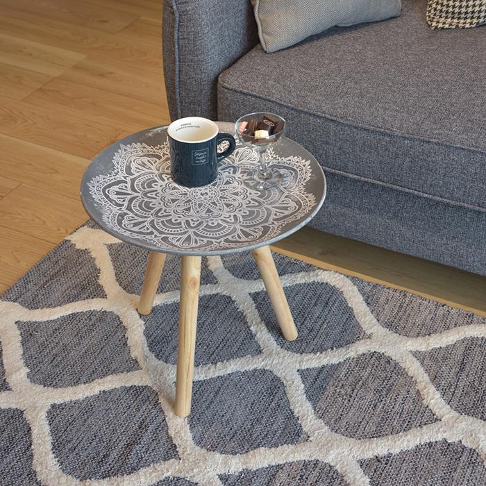 東谷 サイドテーブル トレー トレイ 天板 お盆 取り外し ラウンド