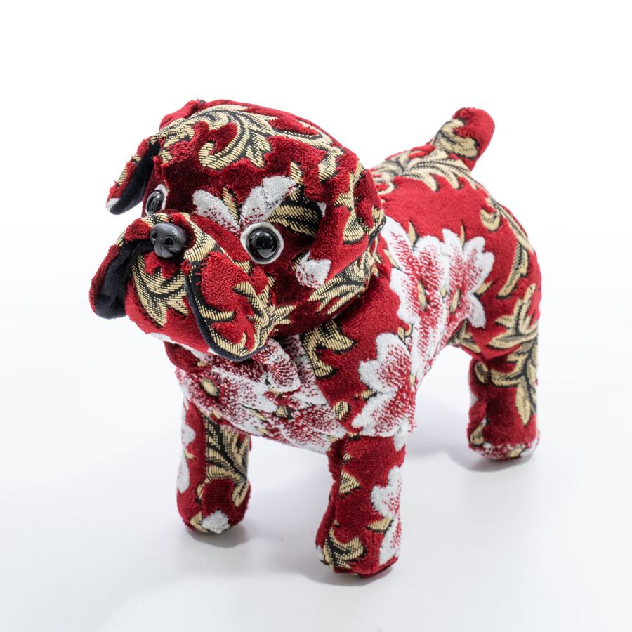 金華山 桜 【ブルドッグ】レッド ぬいぐるみ 300mm×380mm 犬 いぬ