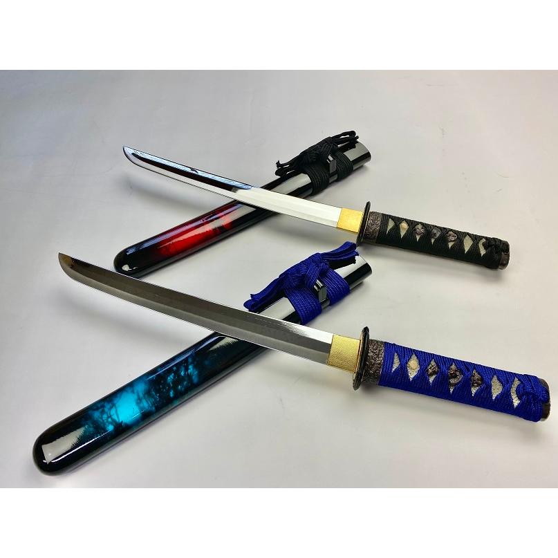 模造刀 小太刀 黒赤 マーブル鞘 YK : 岐阜関刃物工房V.ROAD Yahoo店