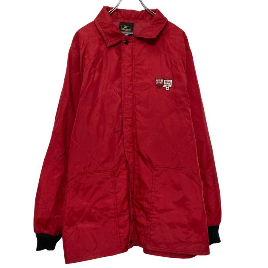 K-Products ナイロン ジャケット M~ レッド フルジップ 古着卸