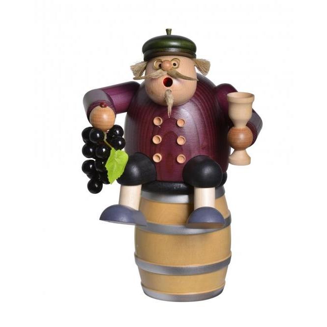 煙だし人形 ワイン醸造家 Wine maker（お香台）ドイツ伝統の木製品
