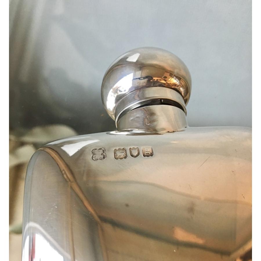 アンティーク シルバー フラスク ヴィンテージ スターリング 銀 ボトル