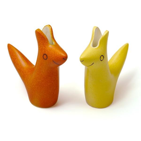 花瓶 フラワーベース おしゃれ 一輪挿し 北欧 オブジェ 陶器 キツネ