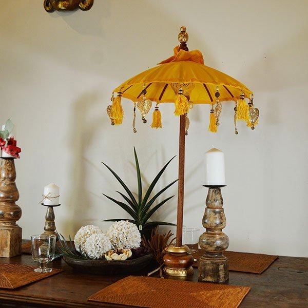 アジアン バリ 雑貨 ♪バリ島の傘オブジェ80cm 5色♪ インテリア