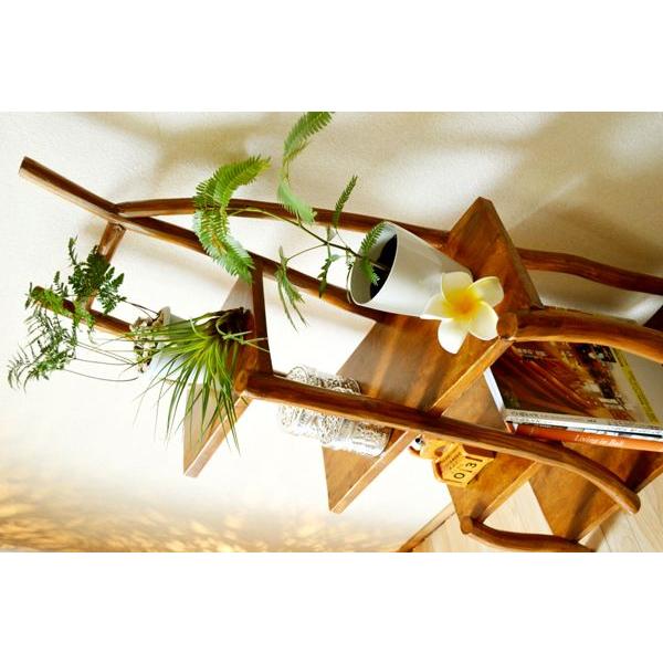 収納家具 ディスプレイ ラック ウッドラック ♪チークの根のナチュラル