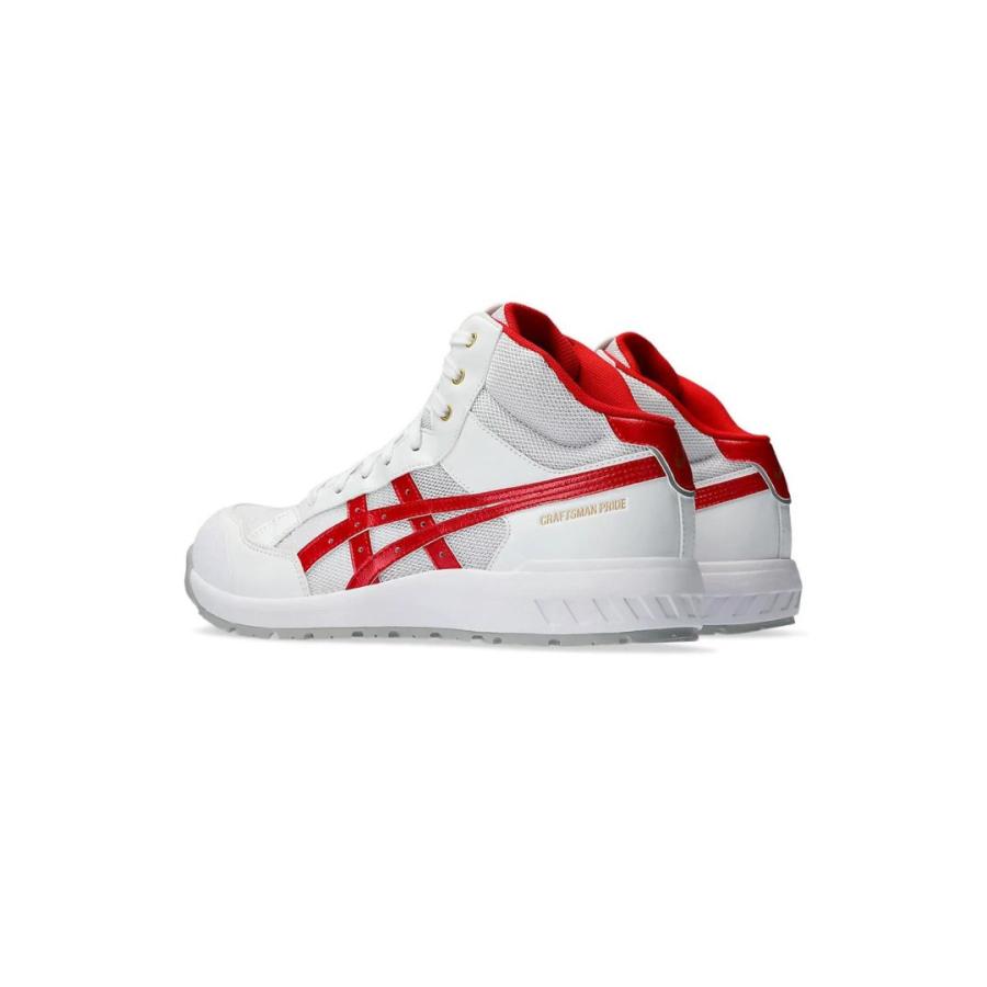ウィンジョブ ASICS CP218 100 ホワイト×クラシックレッド 白
