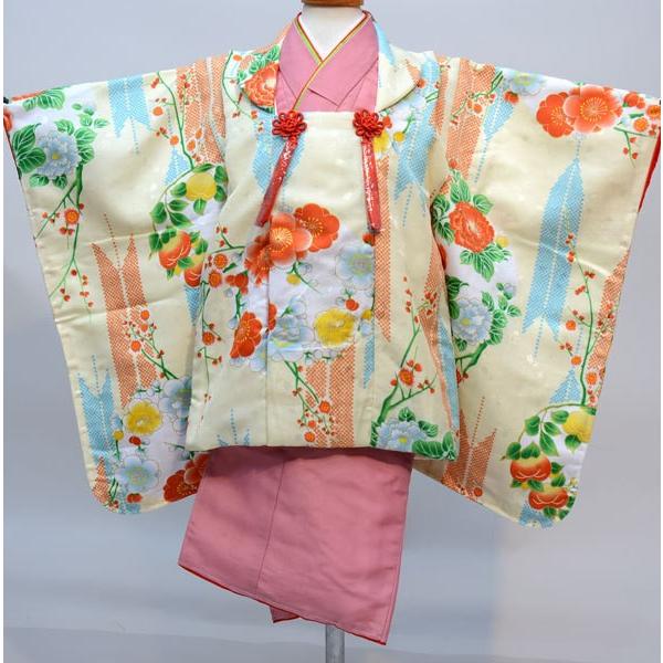 七五三 三歳 女児 被布着物セット 道行コート 兵児帯 足袋 腰紐1本