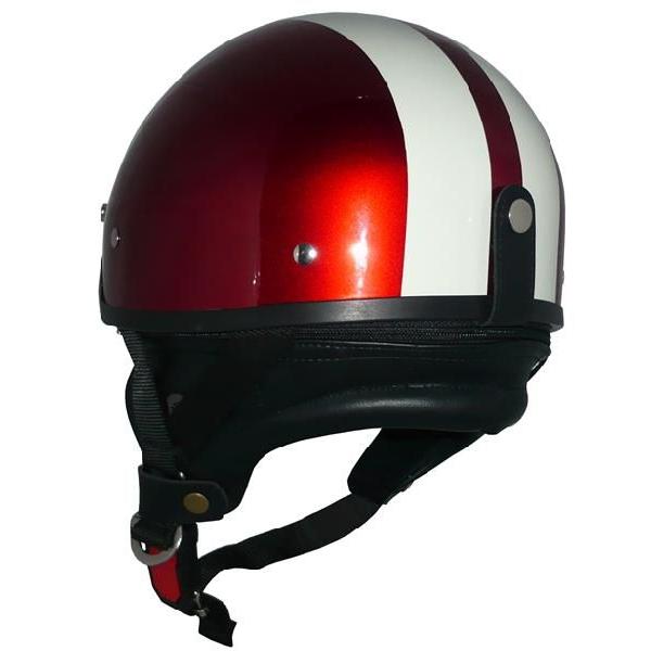 ザワキタ ZK-600 バイザー付きハーフジェット(メタリックレッド