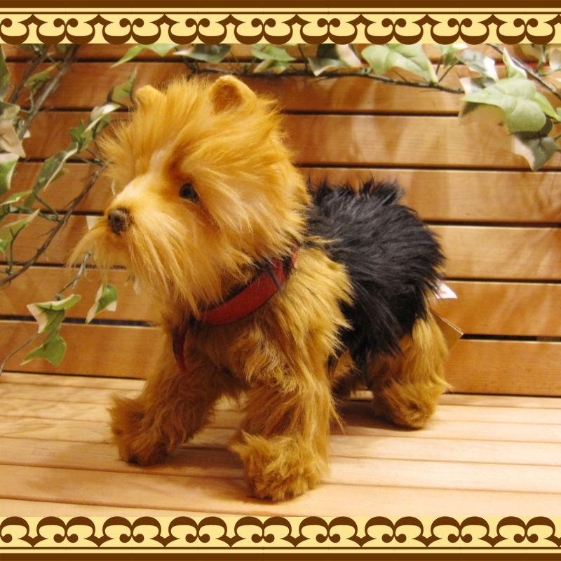 置物 動物 可愛い 犬 ぬいぐるみ ヨークシャーテリア 子犬 リアル 犬