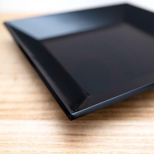 四方盆 茶道具 菓子器 木製 茶道 川連 漆器 漆 黒 正方形 和 干菓子器