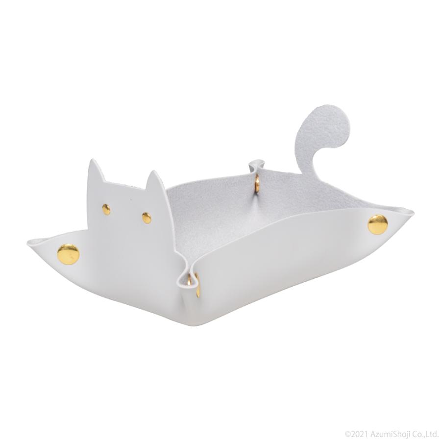 レザー風トレイ 猫 小物入れ 折り畳み 収納トレー アクセサリー 鍵