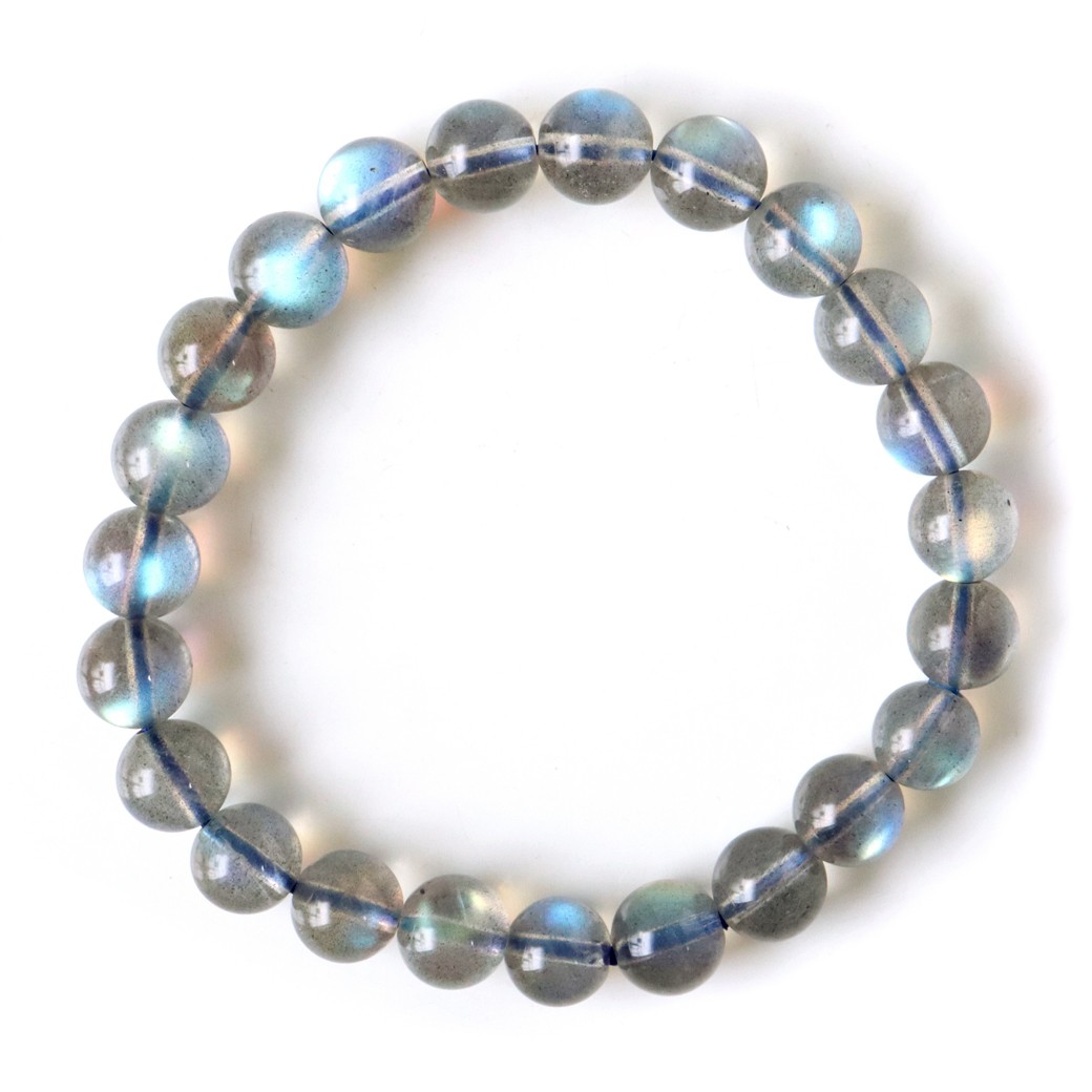 GOLD STONE ラブラドライト ブレスレット 8mm AAA ブルーに輝くシラー