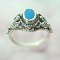 シルバーリング ターコイズリング デザインリング トルコ石 指輪 夏