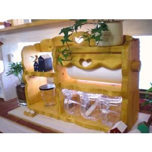 ペーパーホルダー 木製 収納 カントリー ハート キッチンペーパー