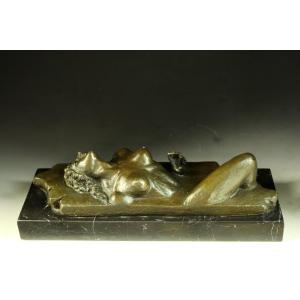 送料無料超人気ブロンズ像 裸婦男根 J.Mavchi 大名品 インテリア家具