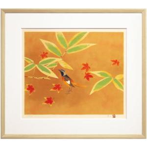 上村淳之 『四季花鳥図』 彩美版・シルクスクリーン手摺り複製画 額装