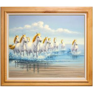 田崎広助 「 朱富士 」( 赤富士 ) 油絵 ・ 油彩画 F0 ( 0号 ) 絵画