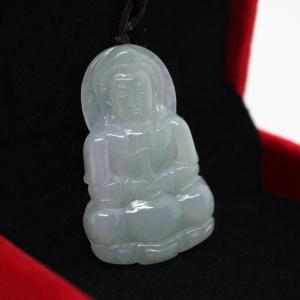 平安無事牌お守り プレート ミャンマー天然翡翠 A貨 ジェイダイト