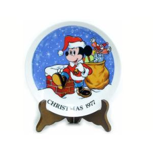 グーフィー ソリを引く クリスマスプレート 絵皿 1980年 Schmid社