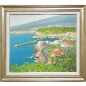 絵画 油絵 花のある風景 F20号 （高田美里） 【肉筆】【油絵】【花