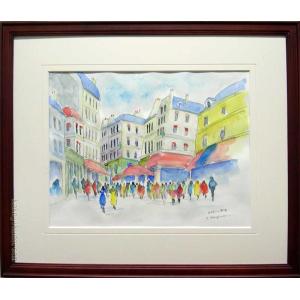 絵画 油絵 清流梓川 （西村拡人） 【海・山】【肉筆】【油絵】【6号