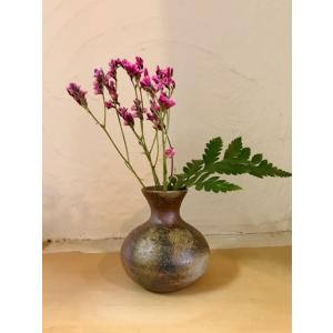 ○「須恵器」豆花入（蕾型）/津軽金山焼 金山焼 陶器 豆花入れ ミニ花