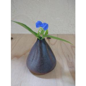 ○「須恵器」豆花入（蕾型）/津軽金山焼 金山焼 陶器 豆花入れ ミニ花