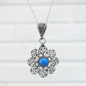 ターコイズ ペンダントトップ トルコ石 シルバー925 テルカーリ トルコ