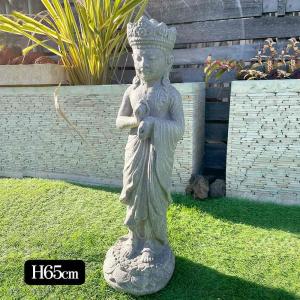 石像 ガルーダ像 神鳥 オブジェ H30m グレー 置物 ガーデン