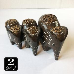 幸せを運ぶピンクのゾウさん 置物 象 ピンク ゾウ 木彫り 幸運 縁起物