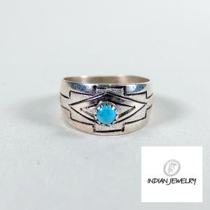 Indian Jewelry ターコイズ・フラワーデザイン 花型石留め立体装飾