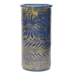 傘立て アンブレラスタンド 陶器製 ホワイト x ゴールド 白 金 モダン