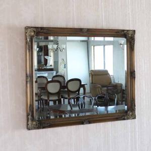 ミラー 壁掛け ホワイト 縦横兼用 鏡 アンティーク ヨーロピアン
