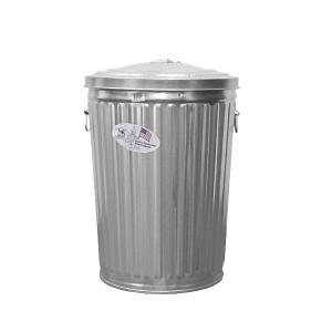 ゴミ箱 ブリキ缶 ふた付き 蓋 / メッキゴミ箱 SS 約38L ブリキ バケツ