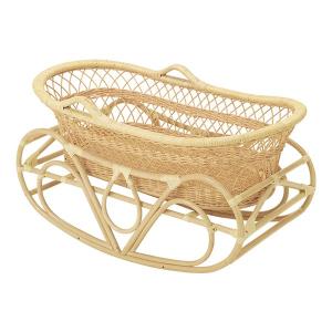 ヨーラン ラタン ベビーベッド ゆりかご 籐家具 幅95cm（ ベビーベッド