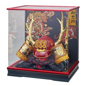 五月人形 兜飾り コンパクト 兜 ガラスケース飾り kabuto 富岳 165-712
