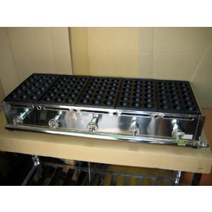 業務用 たこ焼き器 5丁掛 [28穴x5連] (プロパンガス用) : MDS01