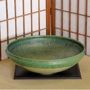 信楽焼 水盤 南蛮 凸 変形 12号 花器 陶器 池坊 嵯峨御流 生け花 華道