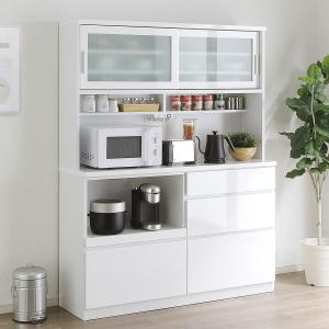 ニトリ（NITORI） 幅160cm 鏡面仕様のキッチンボード (幅159.5cm WH